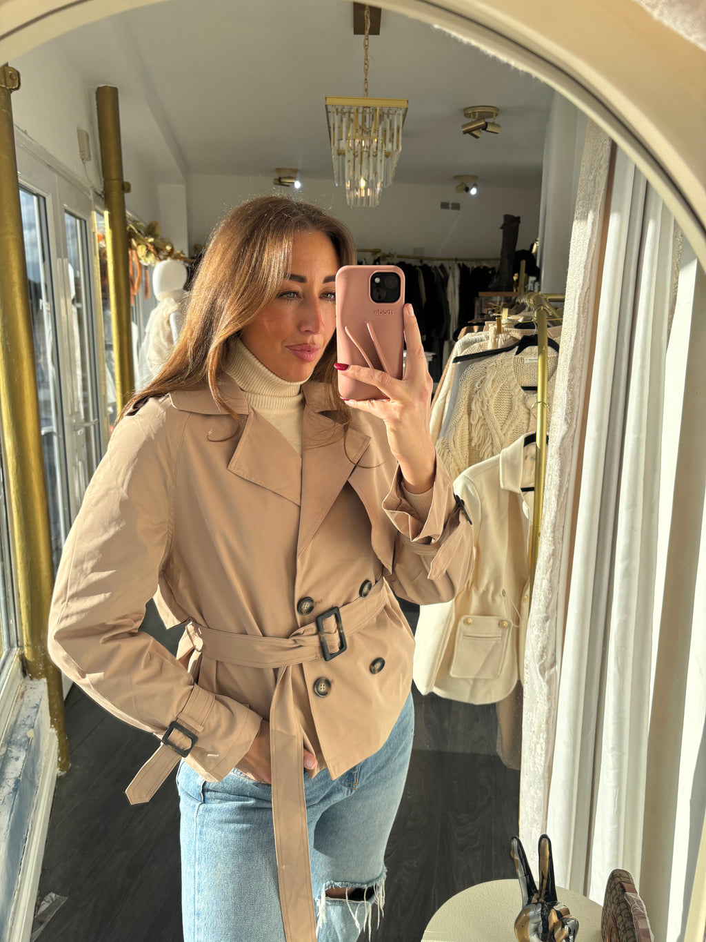 LONDON CROPPED TRENCH