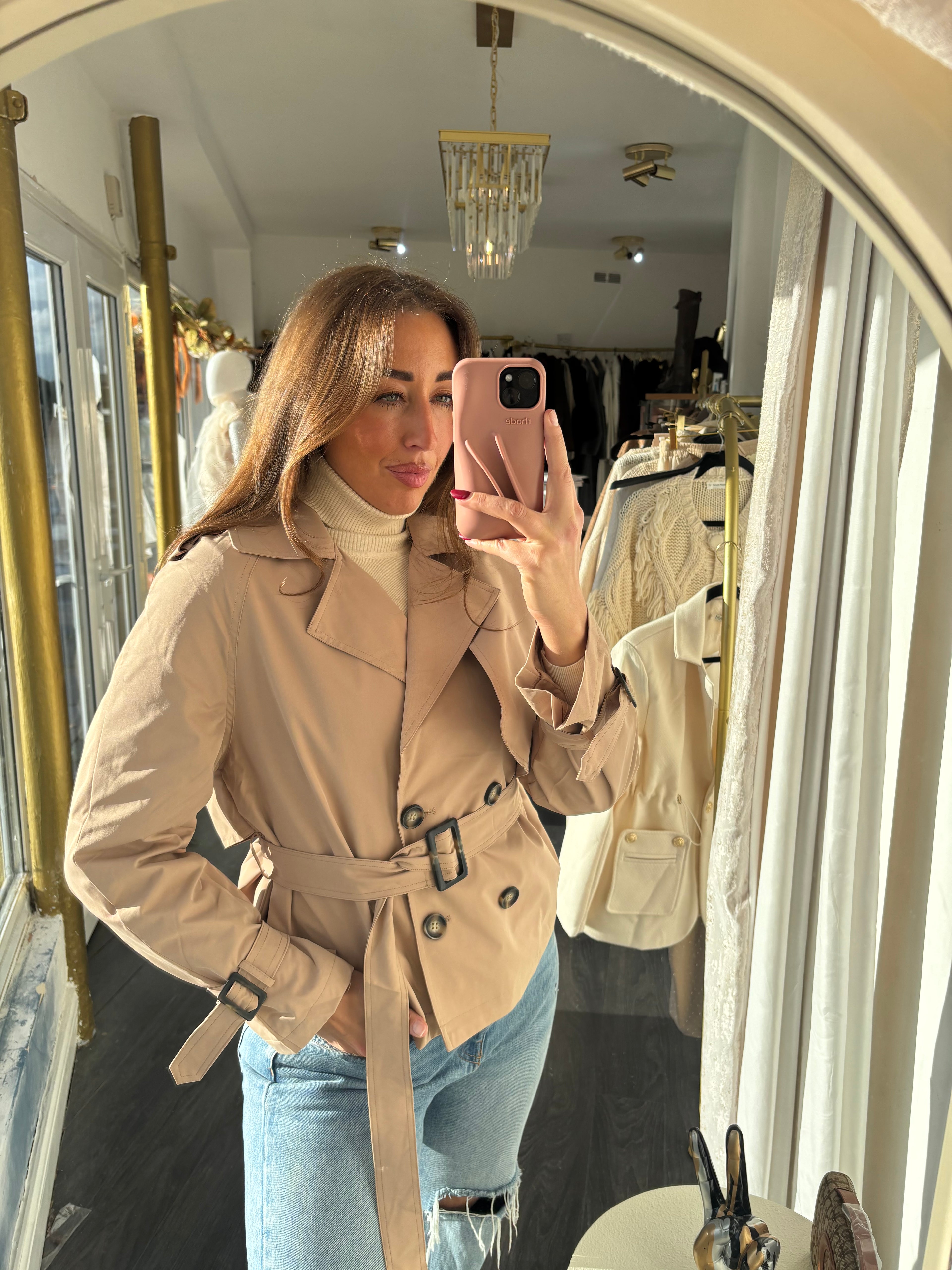 LONDON CROPPED TRENCH