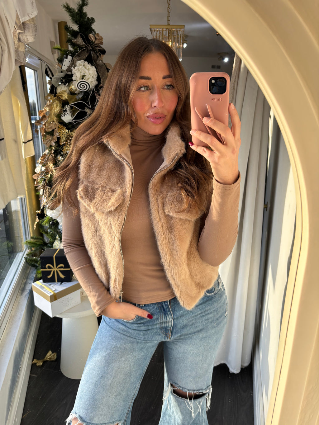 Fleece lined polar neck